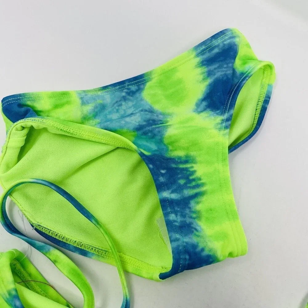 Cat & Jack‎ Youth Girls XS 4/5 Sweet Popsicle Tie Dye Bikini Set Blue/Green 154